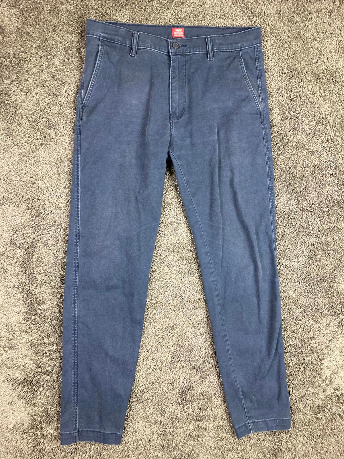Levi's XX Chino Standard Taper Pants Mens Dark Slate Blue Cotton Stretch 33x31