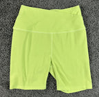 Beyond Yoga Spacedye At Your Leisure Crossover Biker Shorts Lime Green Medium M