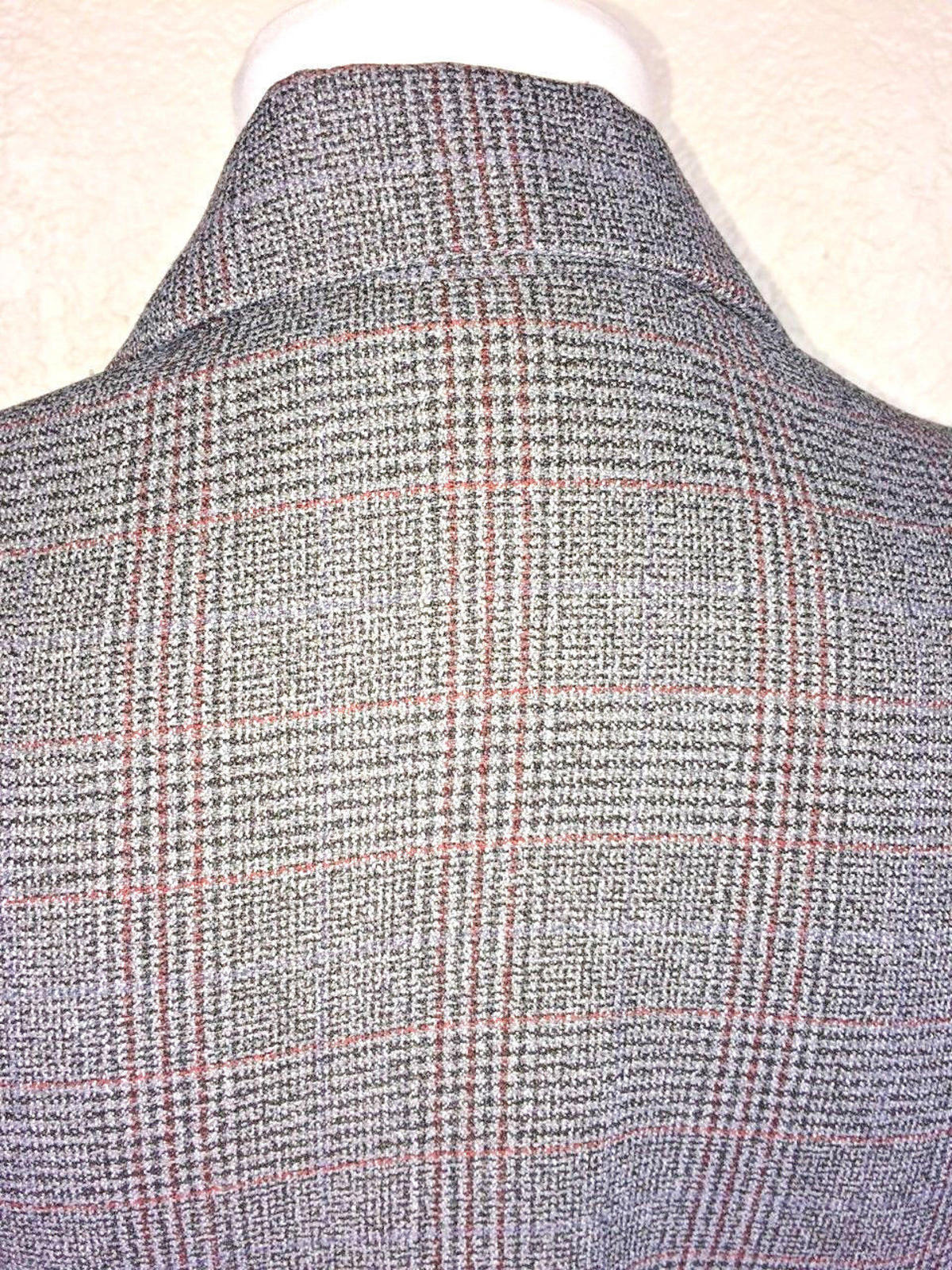 Alfred Dunner Womens Maroon Gray Tweed Jacket Blazer Unlined Size 10