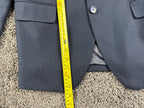 Doppelganger Roma Mens Suit 38R Navy Blue Blazer Pants 32x27 Stretch