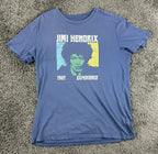 GAP Mens Jimi Hendrix 1967 Experience Graphic T Shirt Medium M Blue Rock Band