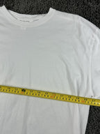 Athleta True Cotton Tee White Womens L Relaxed Fit Crew Neck Short Sleeve Shirt