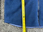 Title Nine Womens Fleece Jacket Size Large Blue Full Zip Chest Pocket Outdoor
