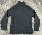 Barbour Beacon Brand Mens L Wool Blend Cardigan Sweater Jacket Herringbone Gray