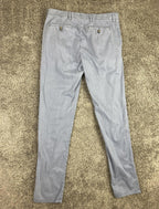 Wolf vs Goat Mens 33x34 Blue Tencel Stretch Chino Pants Made in Italy