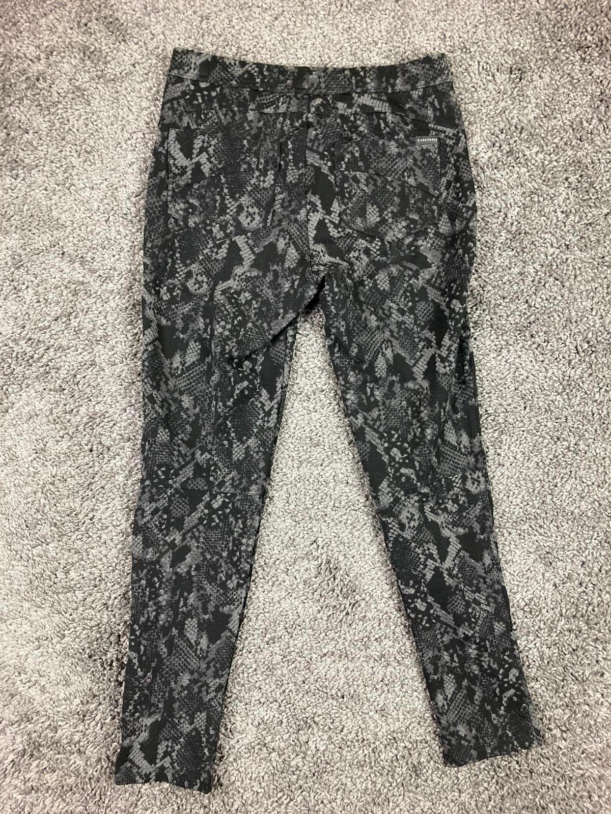 Sanctuary Grease Leggings Black Charcoal Snake Print Skinny Stretch Pants  Sz S
