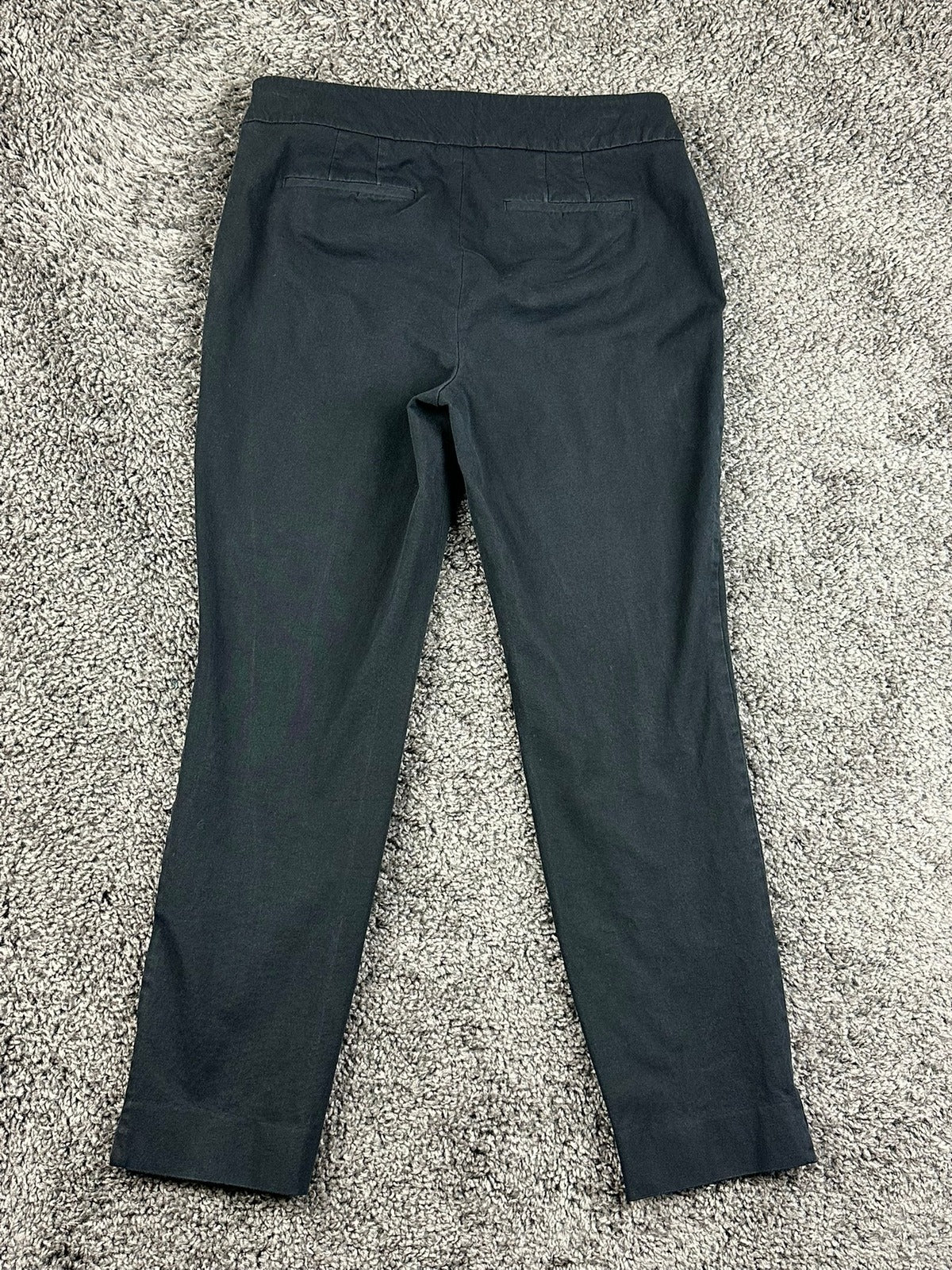 Talbots Chatham Ankle Pants Womens Size 8 Black Stretch Slim Leg Work Career