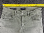 NYDJ Womens Ami Skinny Ankle Jeans Size 2 Olive Green Lift Tuck Split Hem Pants