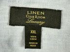 Club Room Mens 100% Linen Shirt XXL 2XL Light Blue Long Sleeve Button Front