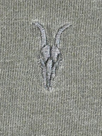 AllSaints Mens Ramskull Logo Crew Neck T Shirt Sage Green Size M Cotton