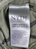 NYDJ Womens Ami Skinny Ankle Jeans Size 2 Olive Green Lift Tuck Split Hem Pants