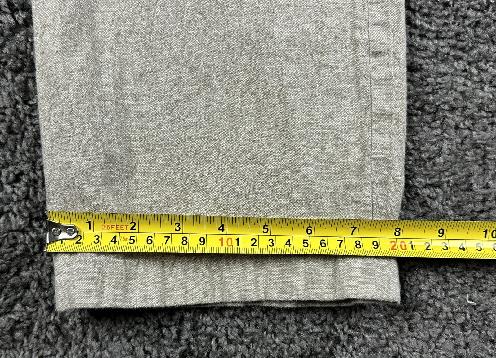 Perry Ellis Mens Linen Blend Drawstring Pants 34x32 Beige Beach Resort Chino