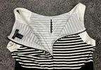 White House Black Market Dress Striped Keyhole Sheath Women’s Sz 14 Black White