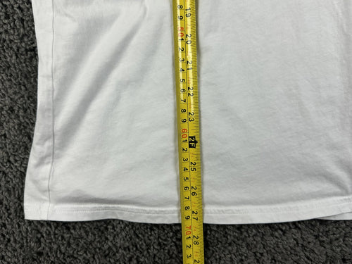 Athleta True Cotton Tee White Womens L Relaxed Fit Crew Neck Short Sleeve Shirt