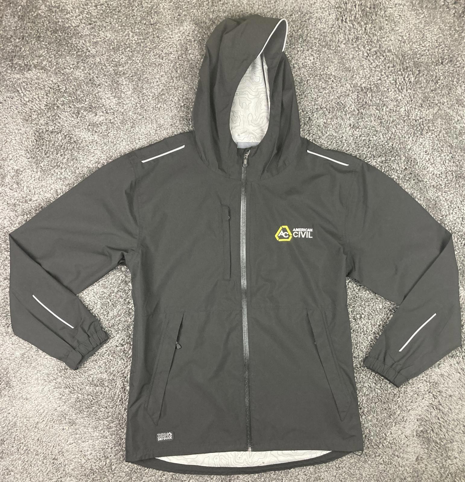 Dri Duck Challenger Full Zip Waterproof Jacket Mens Size M Black Storm Shield