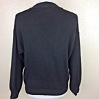 Sweaters Forhey Women's Black Bead Embellished Embroidered Sweater  Sz PXL