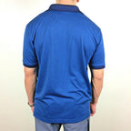 PGA Tour Mens Golf Polo Shirt XL Blue Checkered Short Sleeve Performance Top