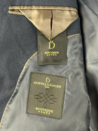 Doppelganger Roma Mens Suit 38R Navy Blue Blazer Pants 32x27 Stretch