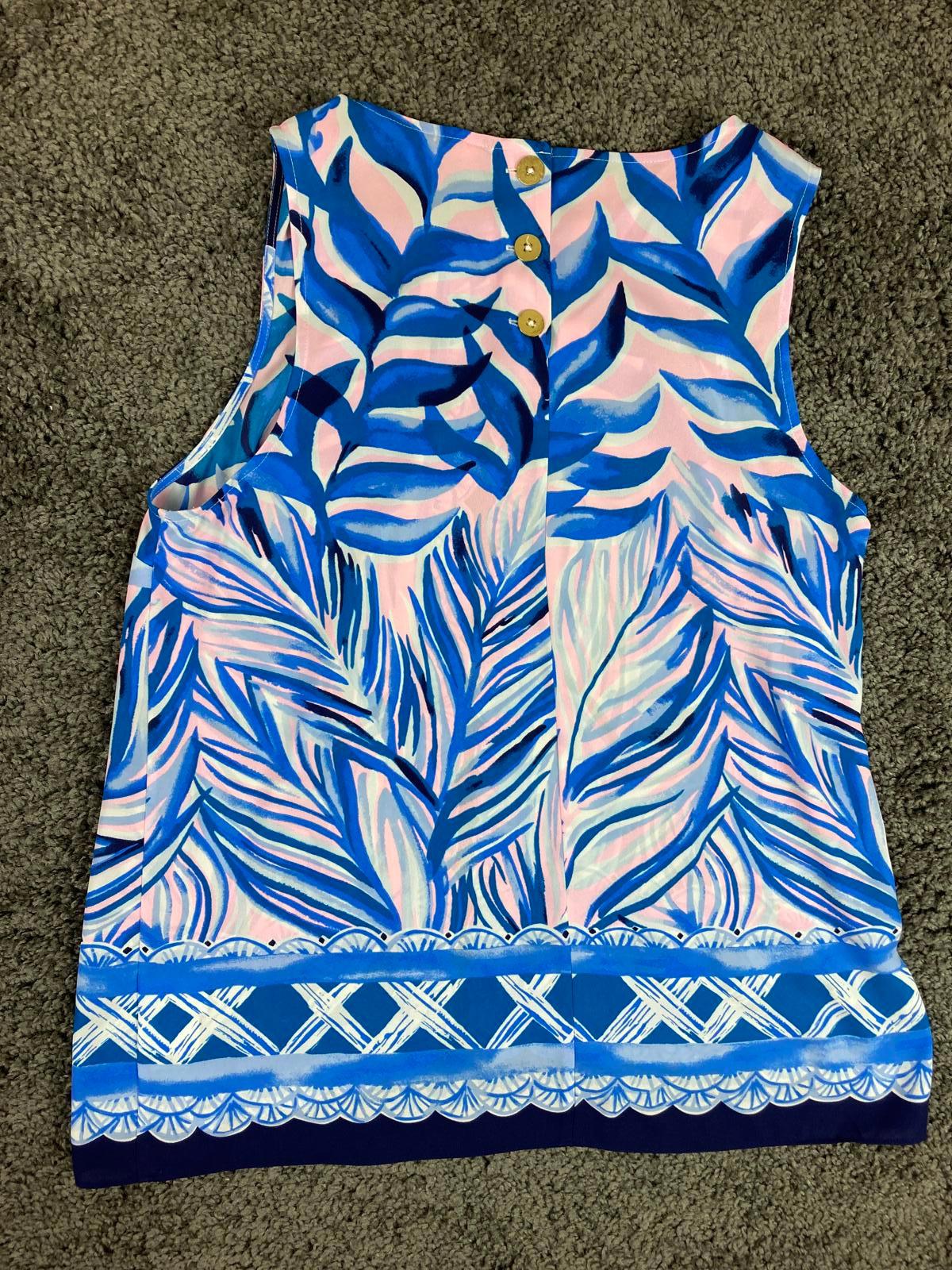 Lilly Pulitzer Women’s Iona Top Pink Tropics Heat Wave Women’s Size L