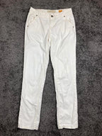 Pilcro & the Letterpress Anthropology White Ankle Skinny Pants Women 25 Stretch