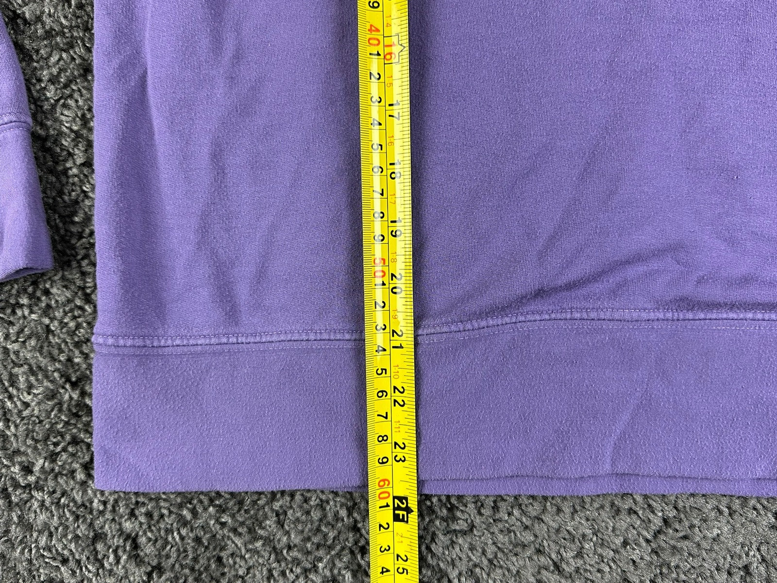 Stateside Womens Large L Softest Fleece Crewneck Sweatshirt Purple Pullover USA