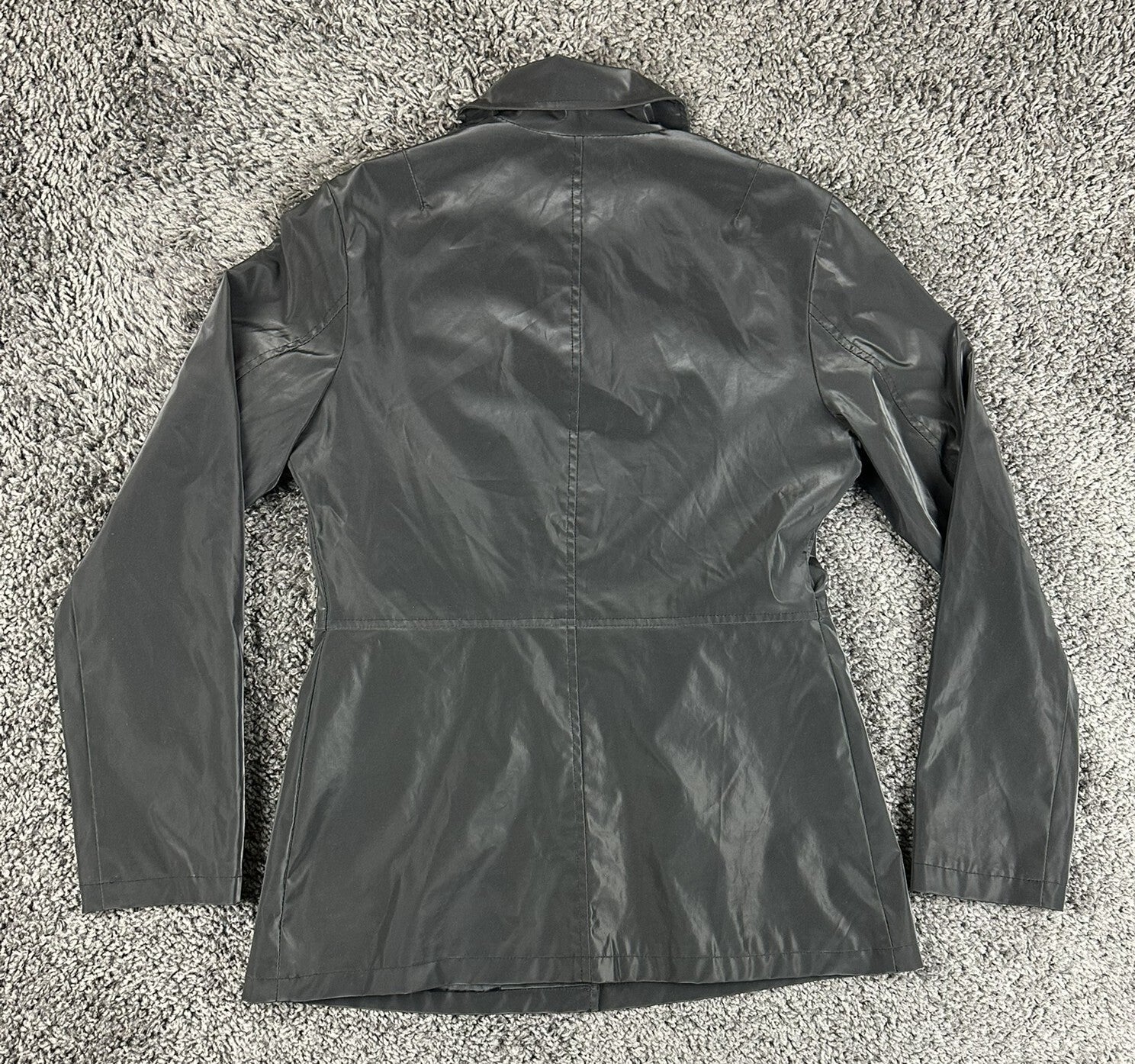 BB Dakota Pret a Porter Vintage Womens Faux Leather Jacket Small Black Y2K