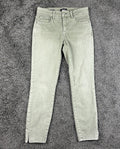 NYDJ Womens Ami Skinny Ankle Jeans Size 2 Olive Green Lift Tuck Split Hem Pants
