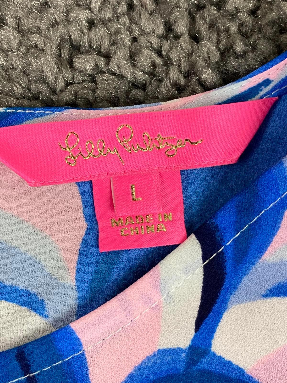 Lilly Pulitzer Women’s Iona Top Pink Tropics Heat Wave Women’s Size L