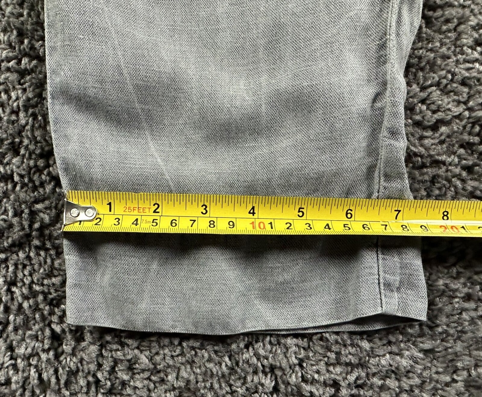 Nicole Miller New York Womens Utility Jumpsuit Size 8 Gray Linen Blend Belted