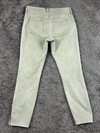 NYDJ Womens Ami Skinny Ankle Jeans Size 2 Olive Green Lift Tuck Split Hem Pants