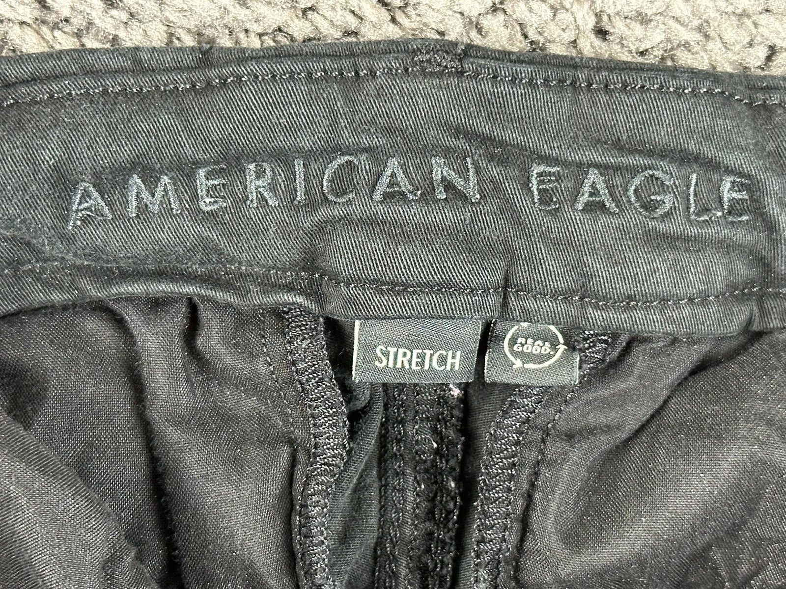 American Eagle High Rise Kick Boot Pants Womens 4 Black Stretch Bootcut Mid Rise