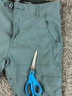 prAna Stretch Zion Slim Fit Pants Mens 30x30 Hiking Cargo Belted Teal