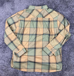 Alaskan Hardgear Duluth Trading Plaid Wool Blend Shirt XL Standard Fit Green Tan