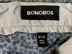 Bonobos Slim Fit Stretch Chino Pants Blue Men's Size 32x32 Zip Pocket
