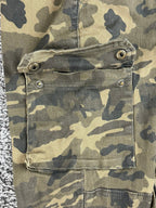 Twin Sisters Womens Camo Cargo Pants Medium Green Belted Stretch Jogger Utility