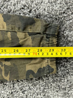 Twin Sisters Womens Camo Cargo Pants Medium Green Belted Stretch Jogger Utility