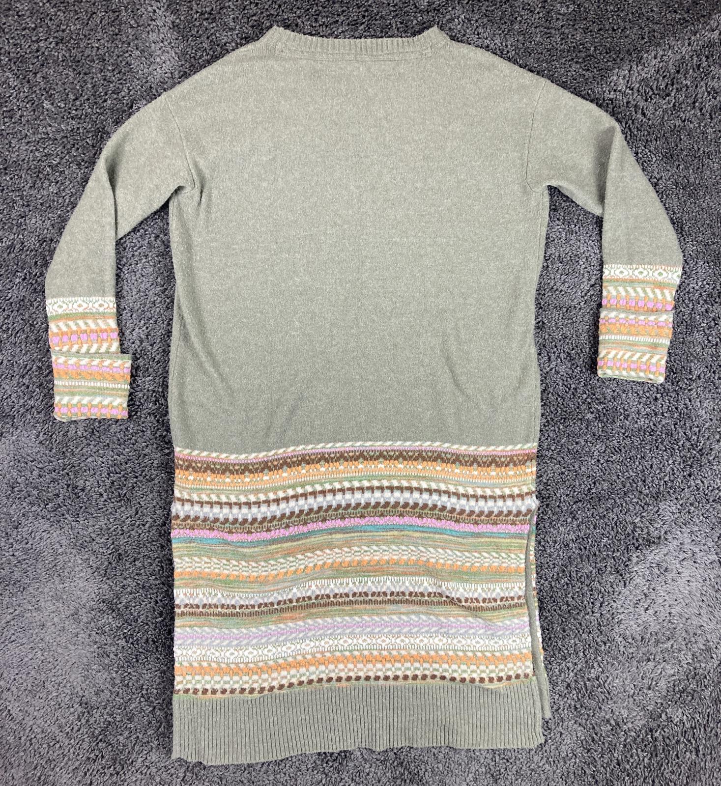 Daily Practice by Anthropologie Women Fair Isle Sweater Dress Small Sage Green