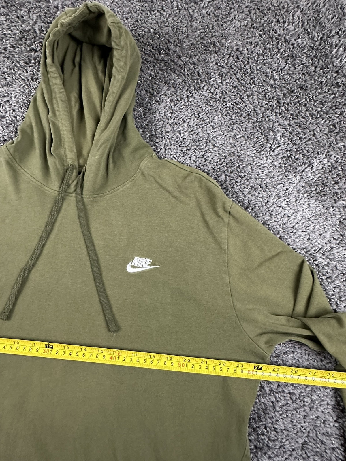 Nike Mens 2XL Olive Green Club Jersey Pullover Lightweight Hoodie Shirt