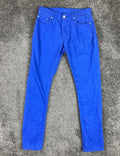 Levi's 514 Straight Fit Men's Jeans Royal Blue Cobalt Denim White Tab Sz 30x32