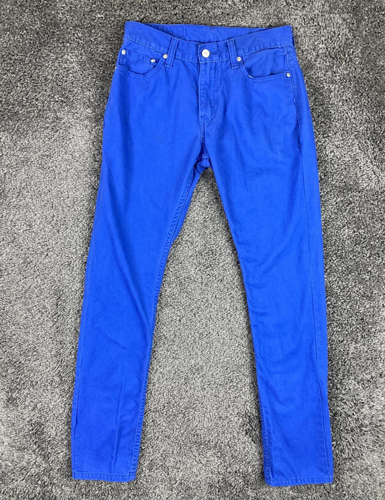 Levi's 514 Straight Fit Men's Jeans Royal Blue Cobalt Denim White Tab Sz 30x32