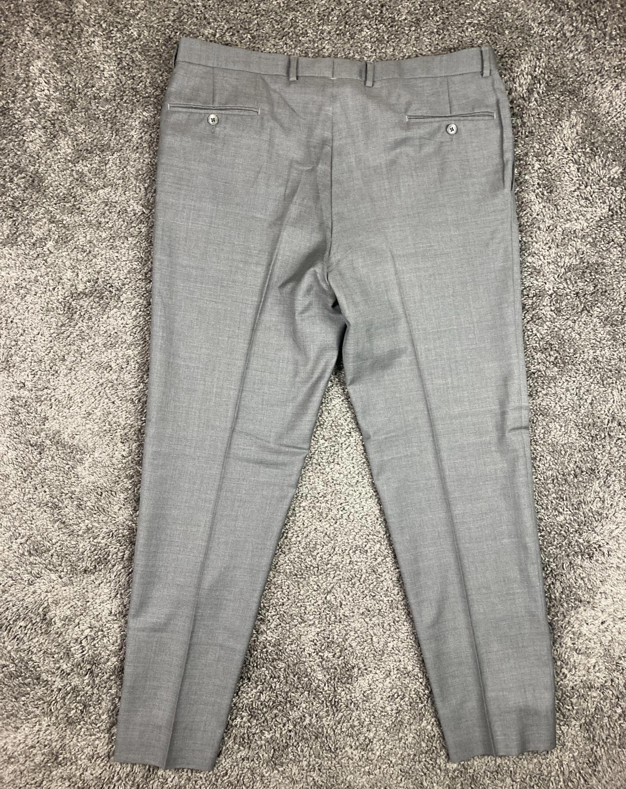 Joseph Abboud Dress Pants Zignone Men's Gray Italy Super 110's 100% Wool Size 38