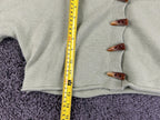 Maje Womens Cropped Cardigan Size 3 Large Sage Green Toggle Button Cotton