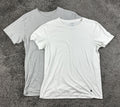 Lot 2 Polo Ralph Lauren Mens T Shirts Large White Grey Classic & Slim Fit Pony