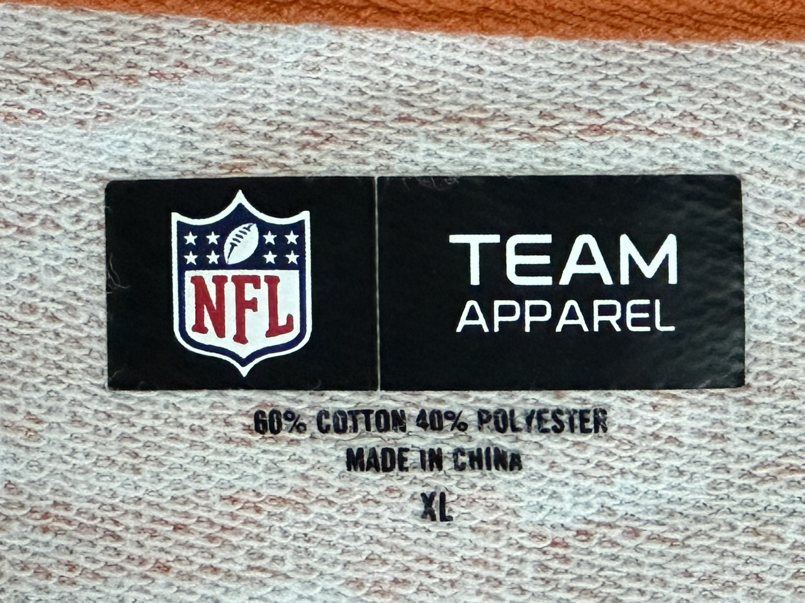 Denver Broncos NFL Team Apparel Womens XL Orange Heather Full Zip Hoodie