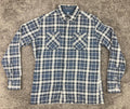 KÜHL Men’s Shirt Size Medium Blue Plaid Flannel Button Up Cotton Tencel