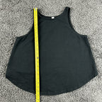 Lululemon Essential High Neck Swing Tank Top Black Cotton Stretch Athletic Sz 4