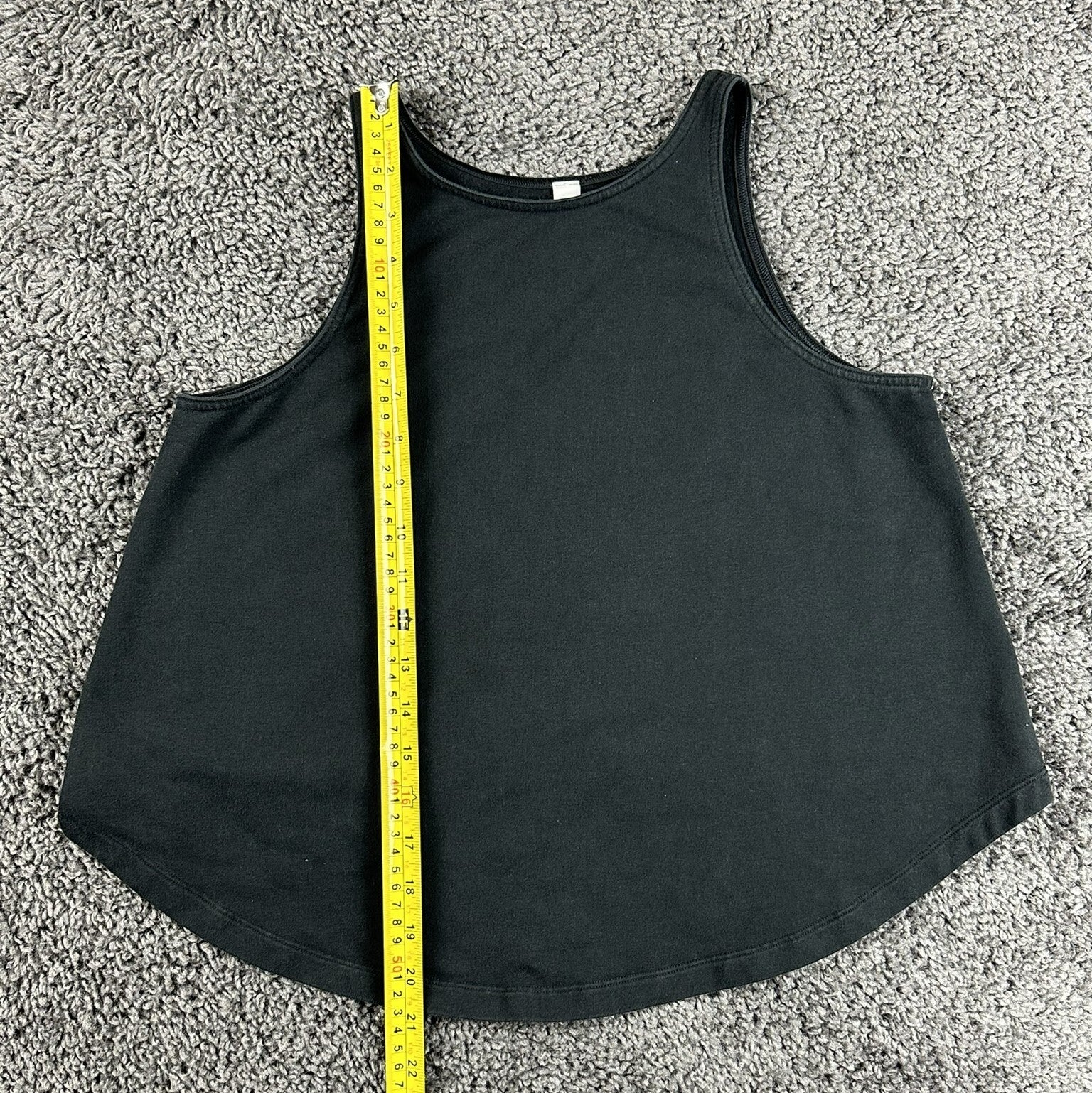Lululemon Essential High Neck Swing Tank Top Black Cotton Stretch Athletic Sz 4