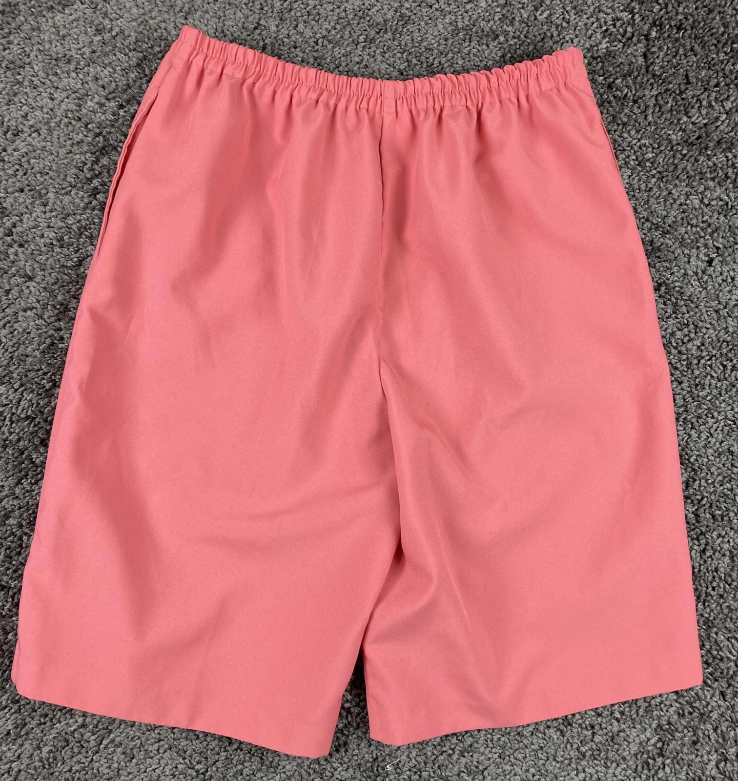 Vintage Blair Shorts Women’s Coral Pink Elastic Waist Pockets Lightweight Size S