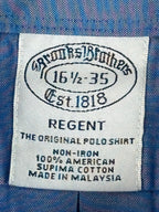 Brooks Brothers Regent Mens 16.5/35 Blue Non Iron Supima Cotton Dress Shirt