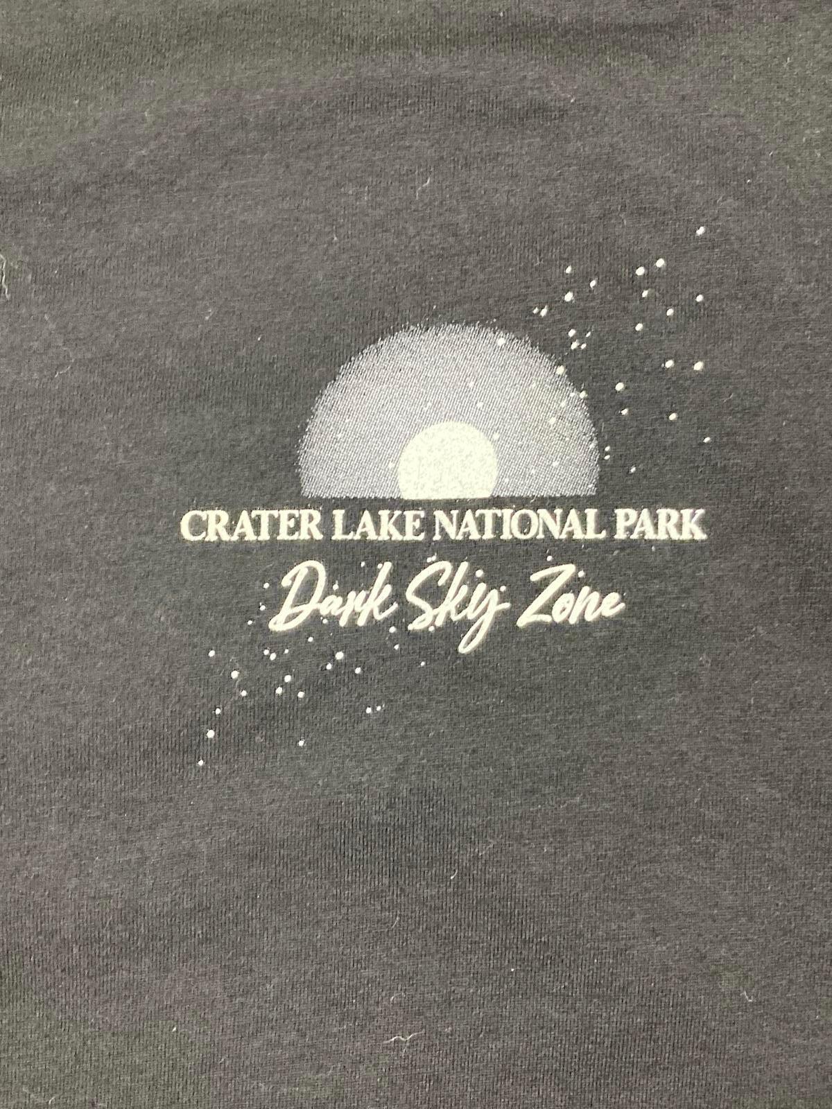 Primease T-Shirt Crater Lake Nat'l Park Dark Sky Zone Black Graphic Sz 2XL
